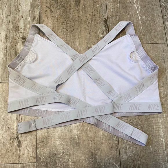 Nike Cream Tan Sports Bra Medium Impact Moisture-Wicking - Picture 5 of 7